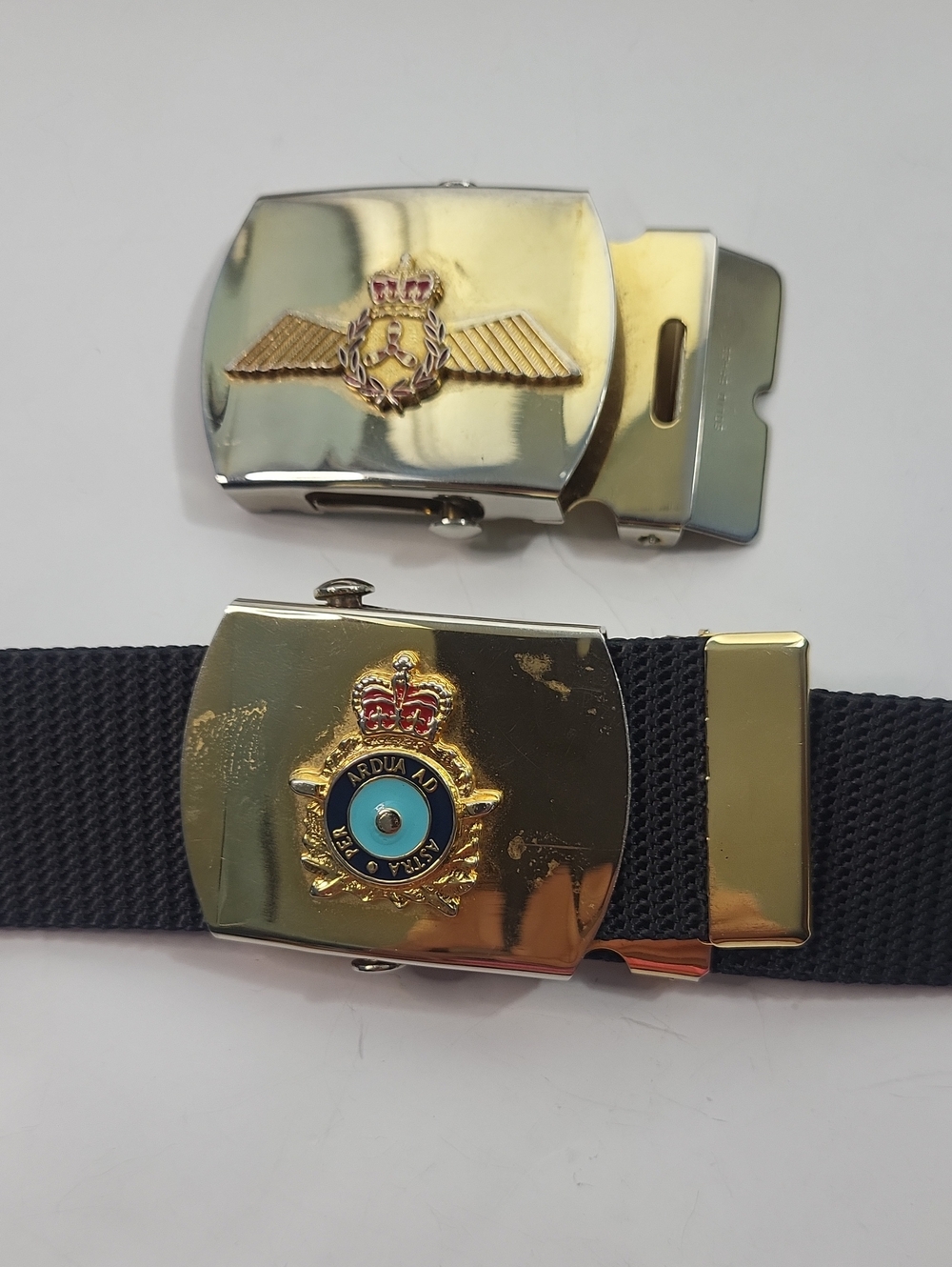 Adjustable Black Belt with RCMP Brass Buckle